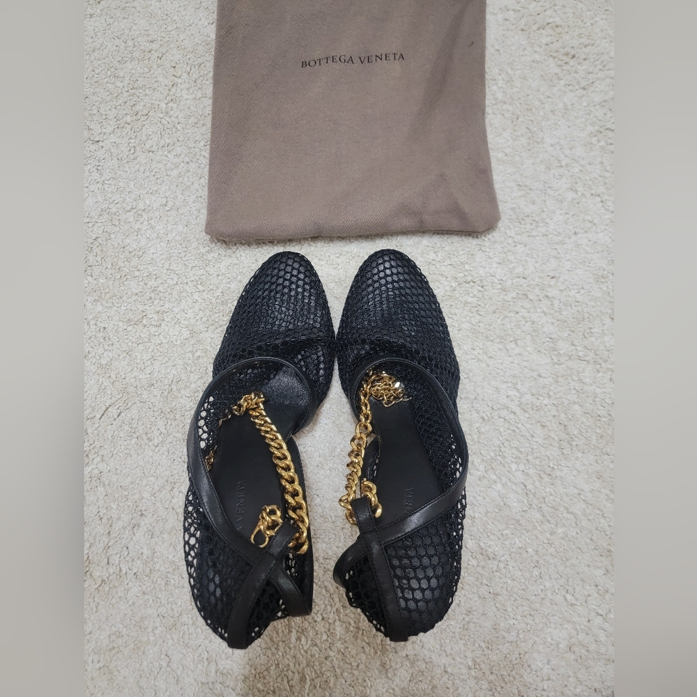 BV nappa leather mesh heel